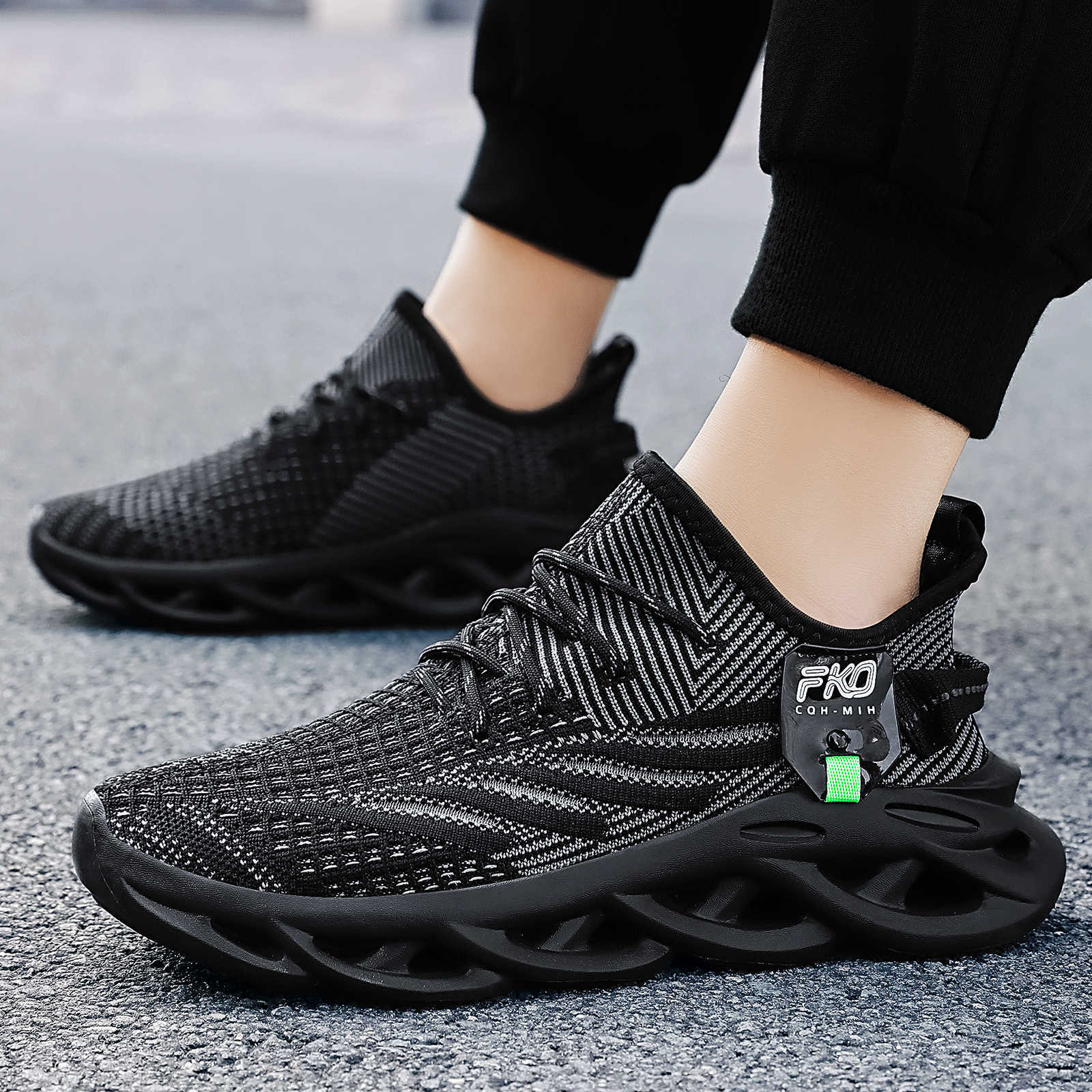 Men's Breathable Knit Sneakers - Outdoor Sport Gym avaliação e preço