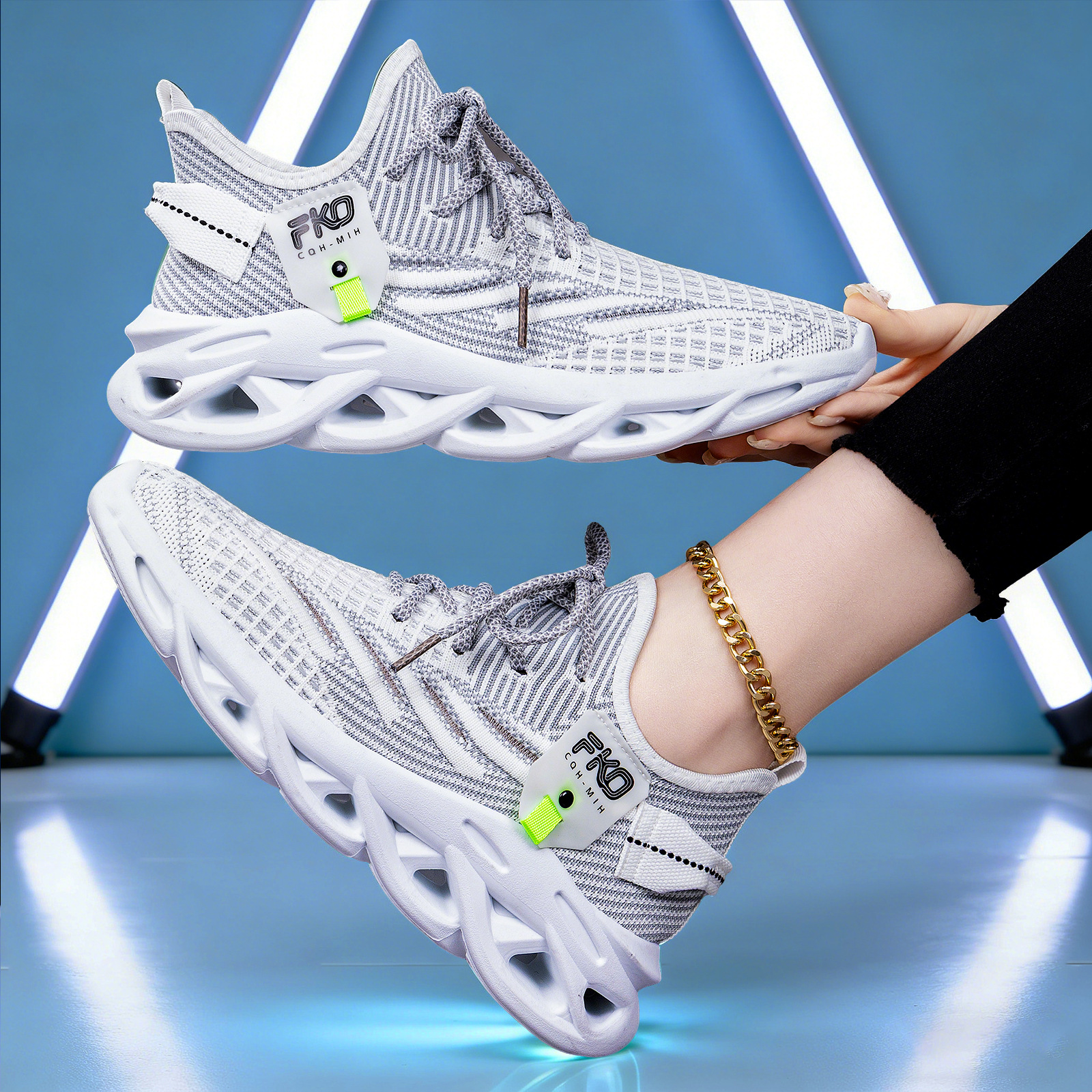Men's Breathable Knit Sneakers - Outdoor Sport Gym avaliação e preço