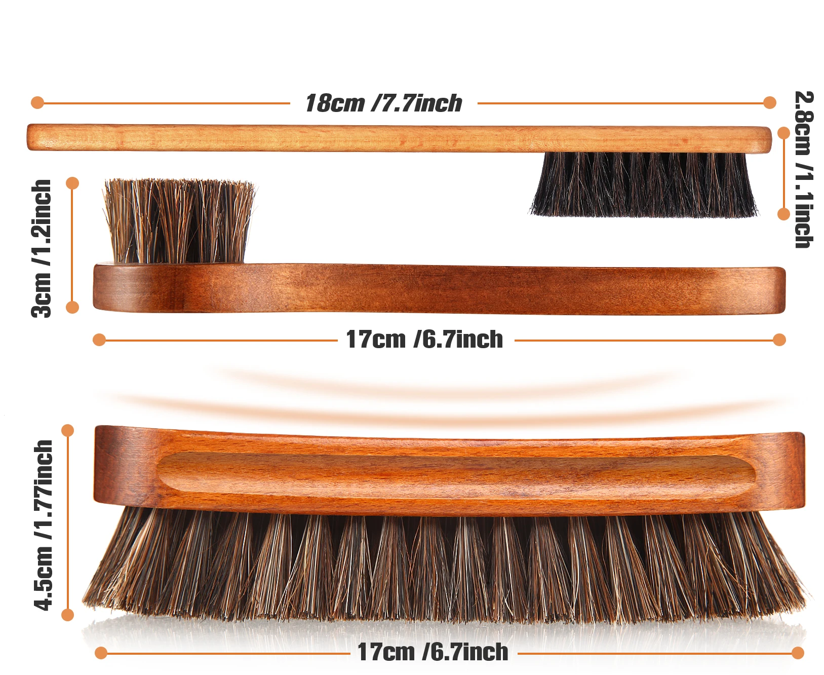 Horsehair Gloss Shoe Brush Kit - Brushing Boot Horse avaliação e preço