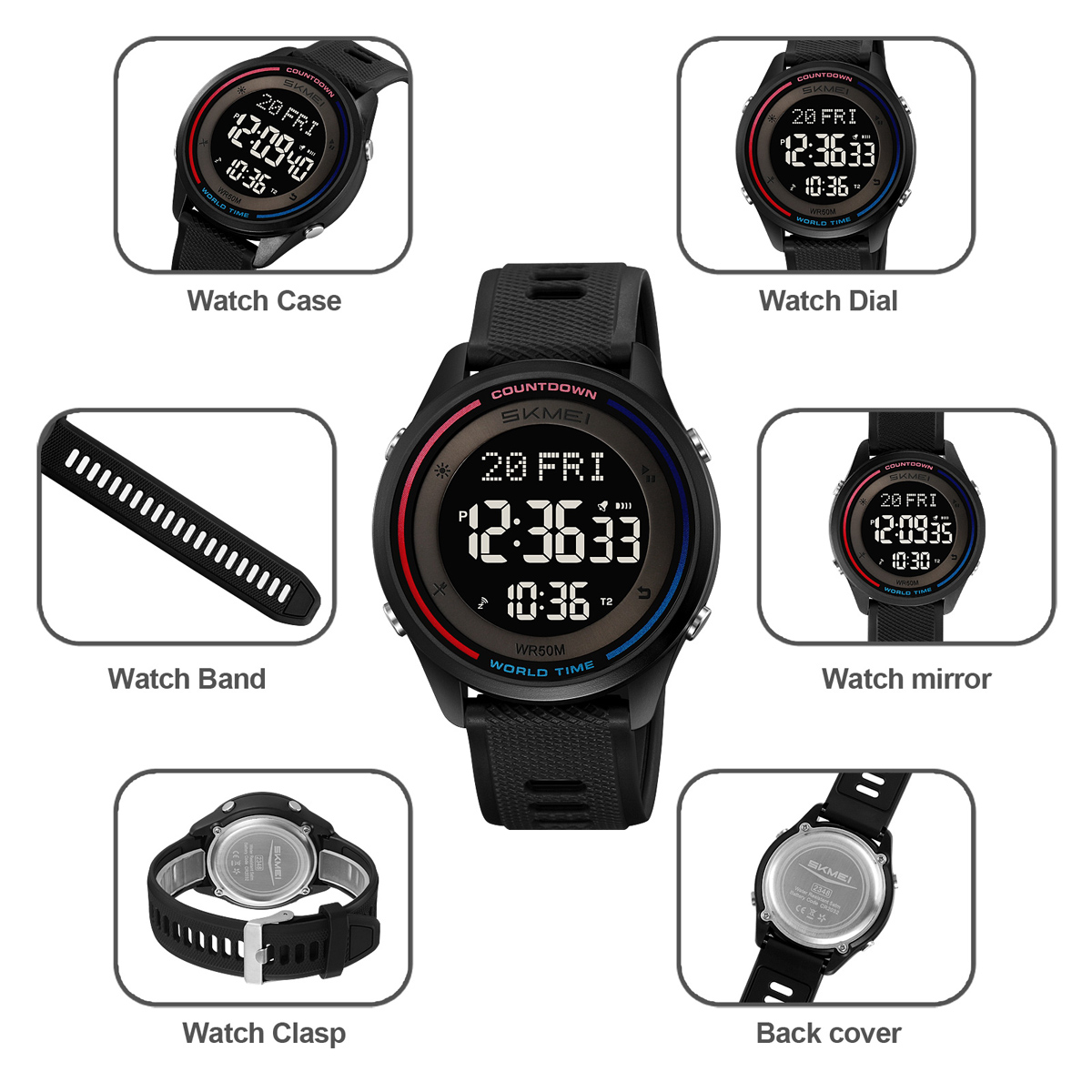 SKMEI Military Digital Wristwa - Outdoor Sports List avaliação e preço