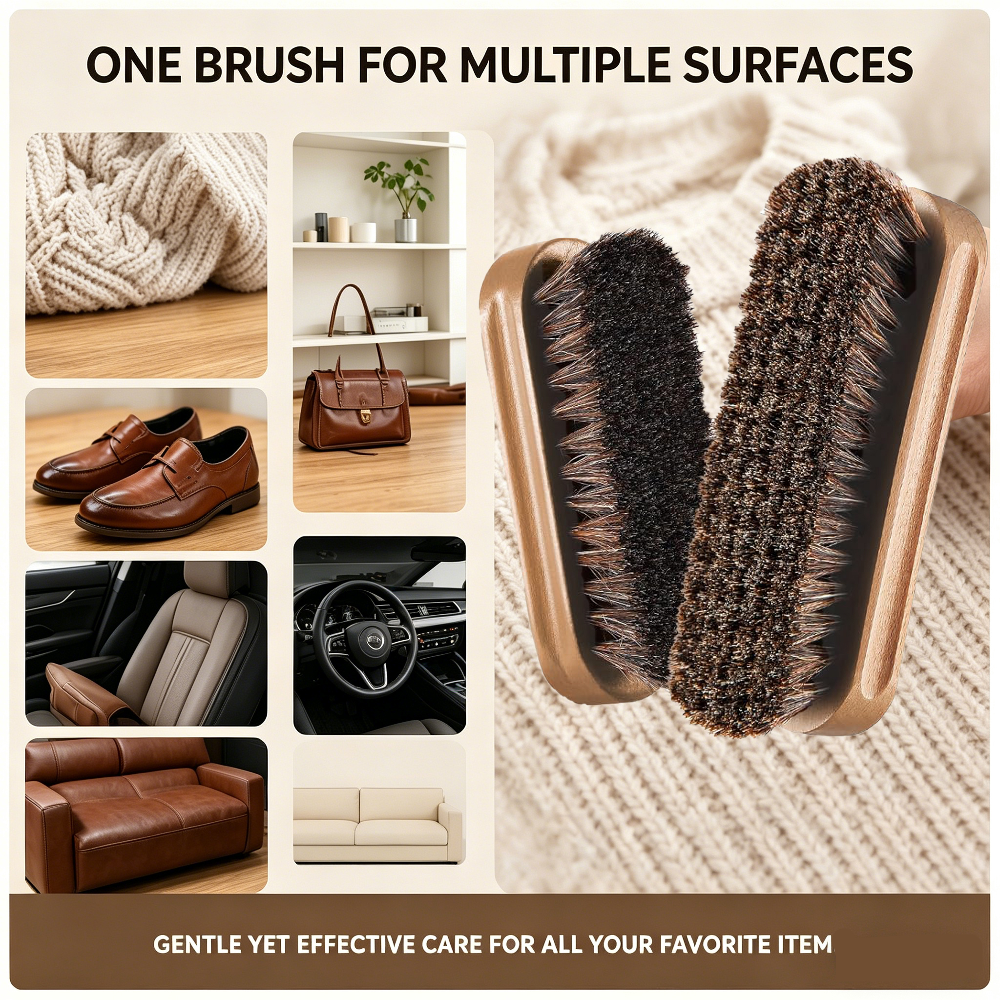 Horsehair Shine Shoes Brush Ki - Brushing Boot Horse avaliação e preço