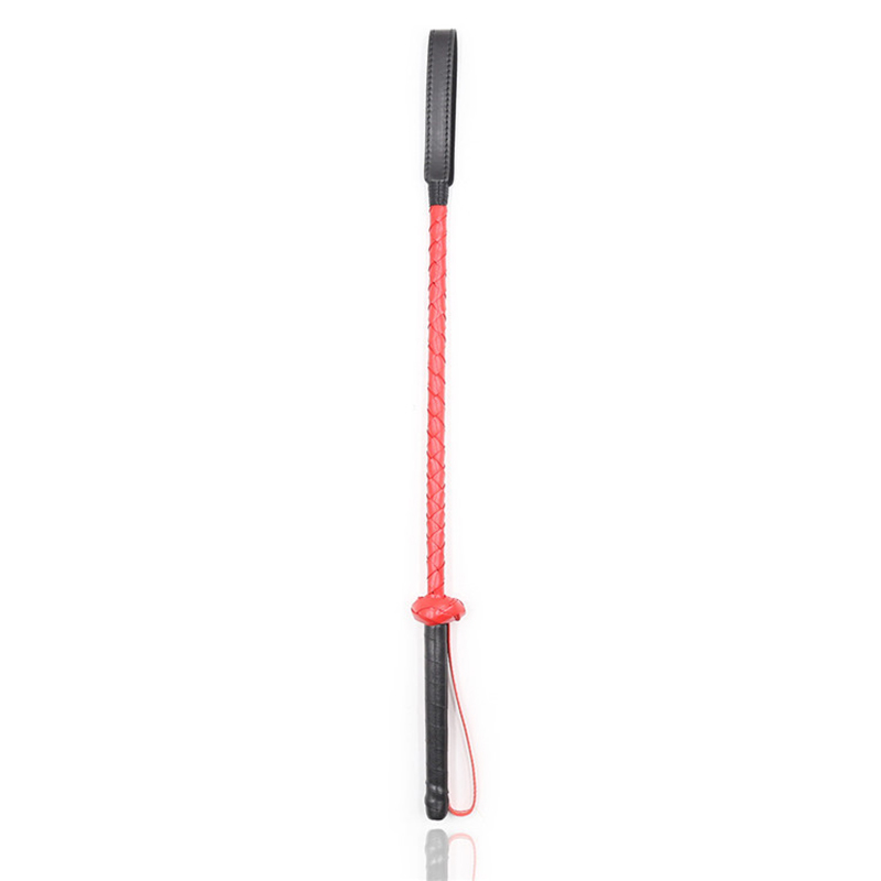 56cm Red and Black Leather Lon - Riding Crop Dressage avaliação e preço