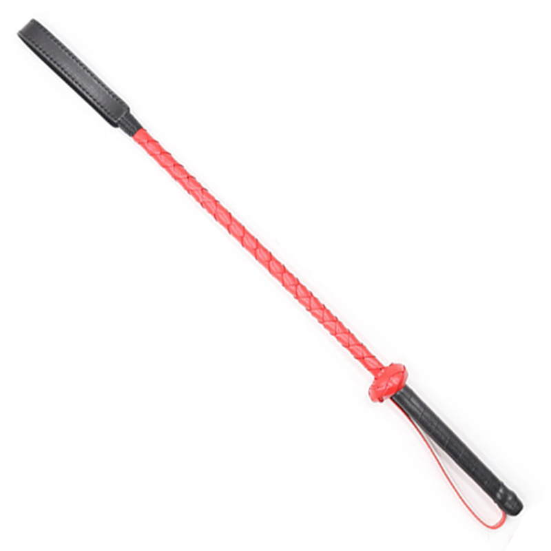 56cm Red and Black Leather Lon - Riding Crop Dressage avaliação e preço
