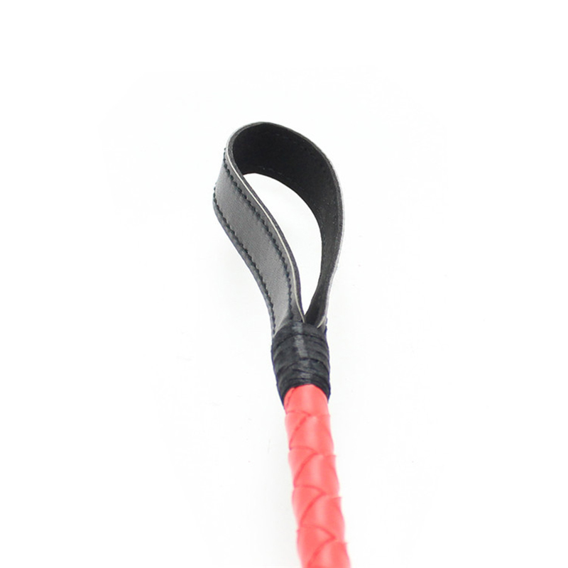 56cm Red and Black Leather Lon - Riding Crop Dressage avaliação e preço