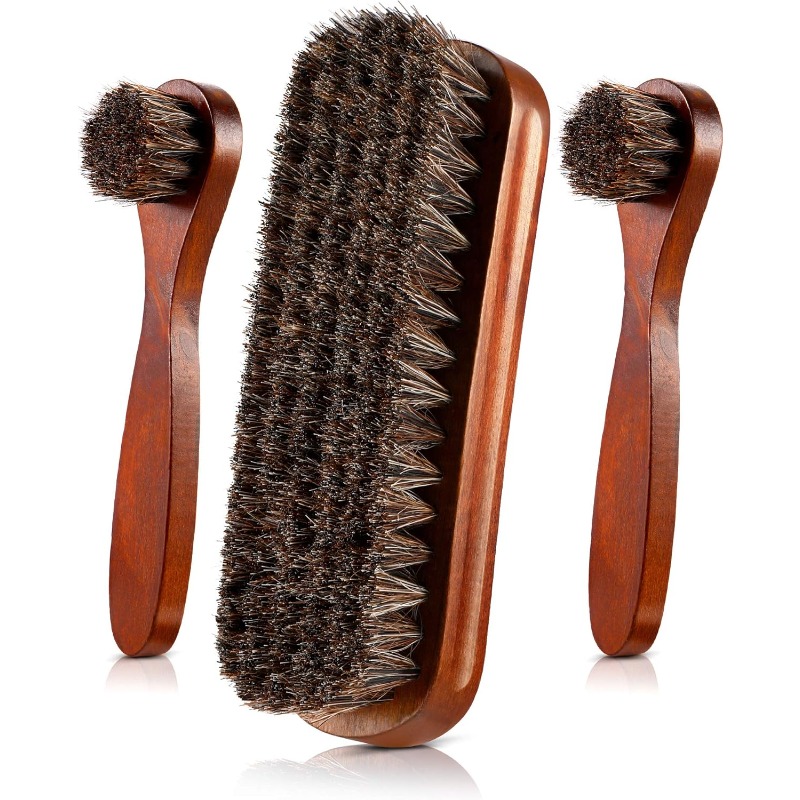 3Pieces Horsehair Shoes Polish - Brushing Boot Horse avaliação e preço