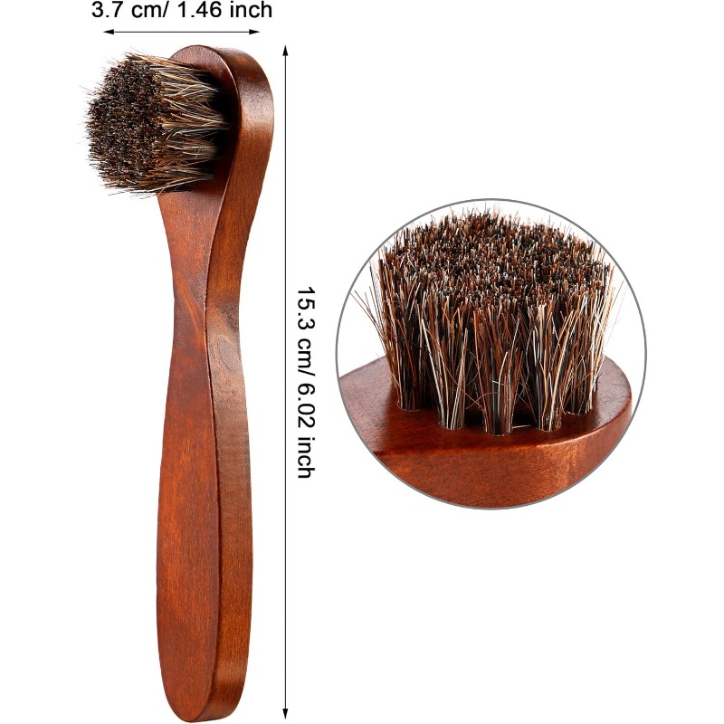 3Pieces Horsehair Shoes Polish - Brushing Boot Horse avaliação e preço