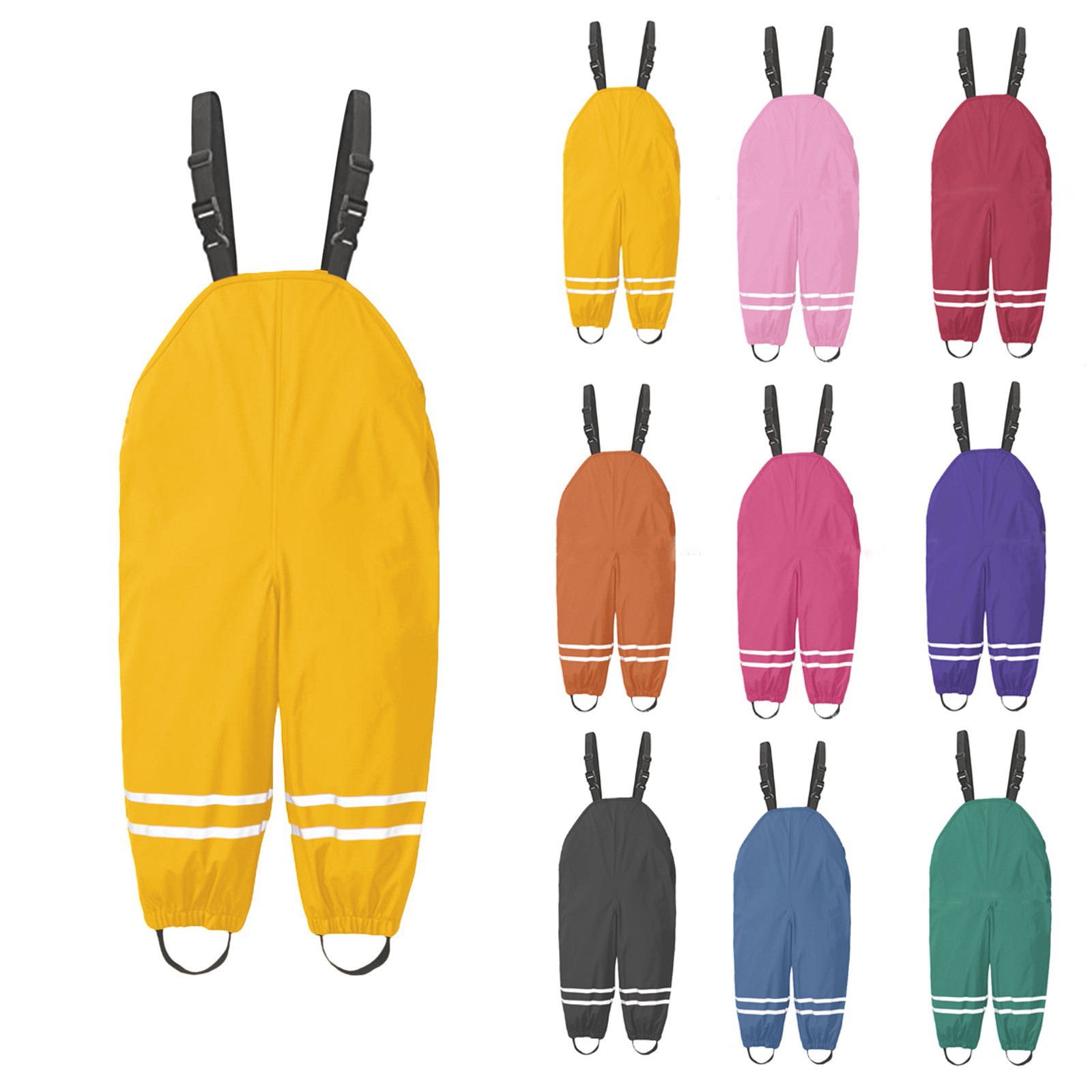 1-8Y Rain Pants Toddler Kids R - Outdoor Sport Waterproof Pants avaliação e preço