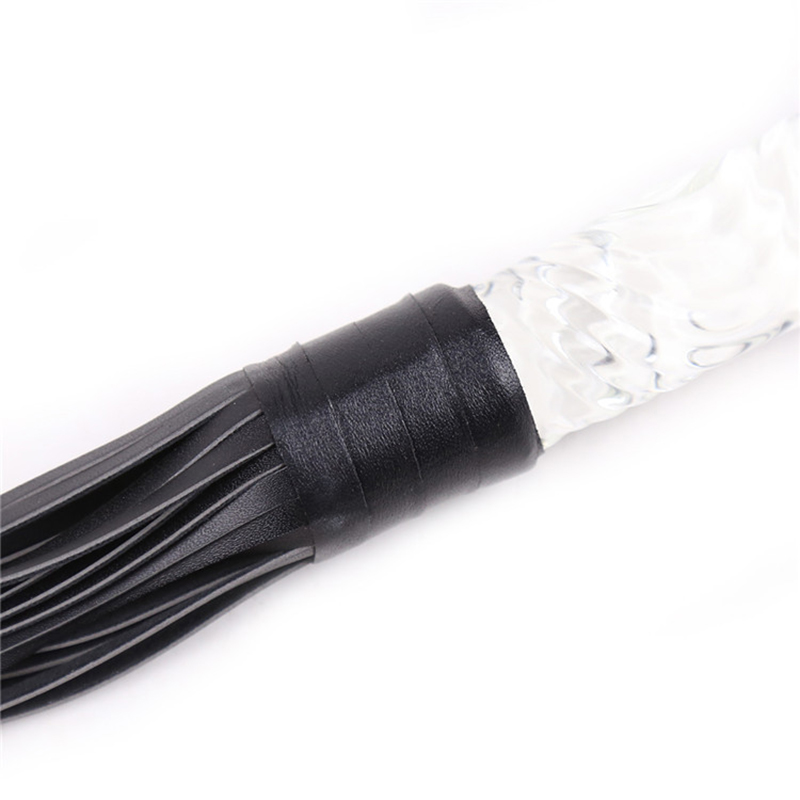 70cm Glass Handle Black Leathe - Riding Crop Dressage avaliação e preço