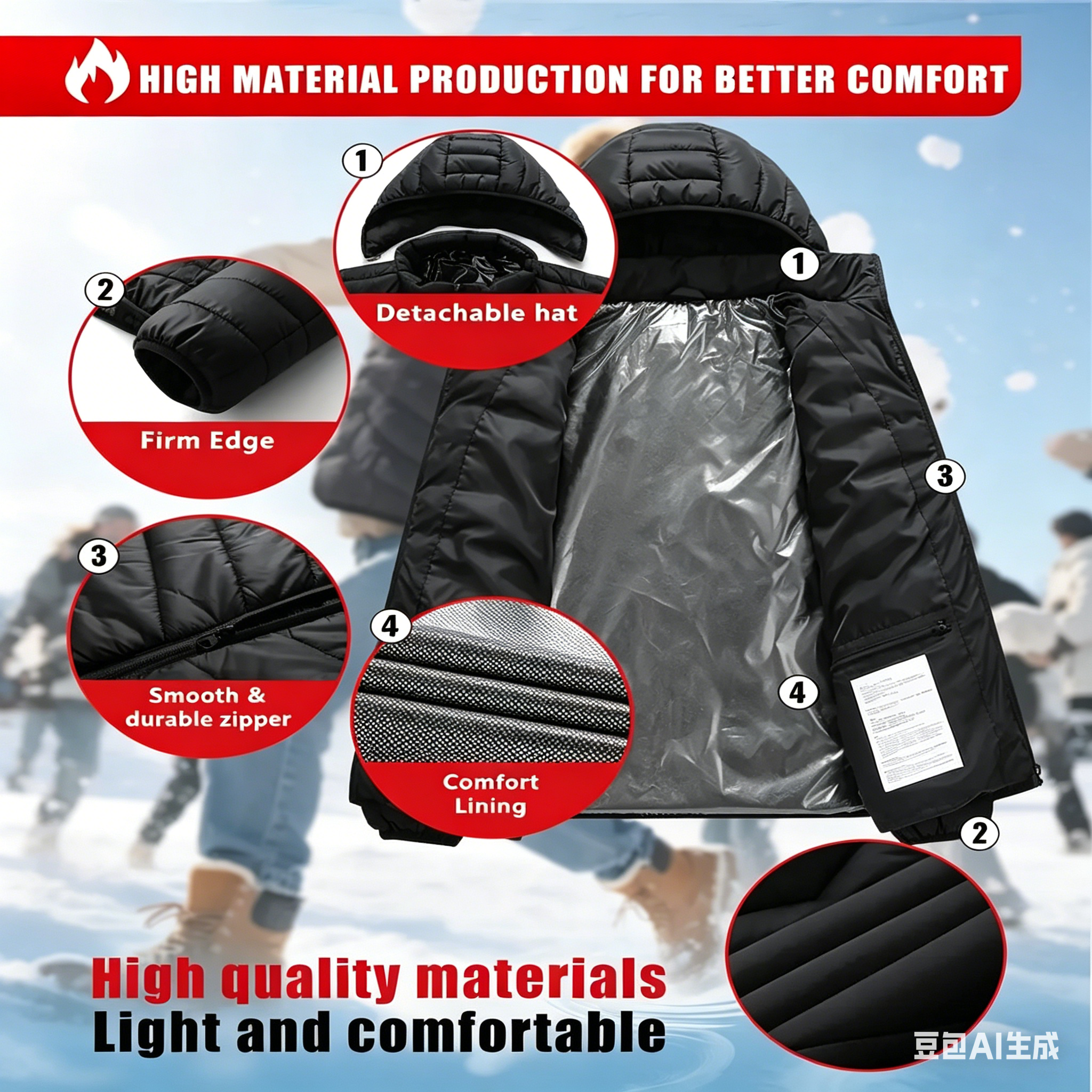 23 Areas Heating Jacket, Polye - Outdoor Sport Coat avaliação e preço