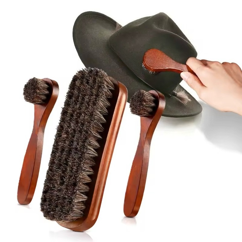 Horsehair Shoe Brush Set Leath - Brushing Boot Horse avaliação e preço