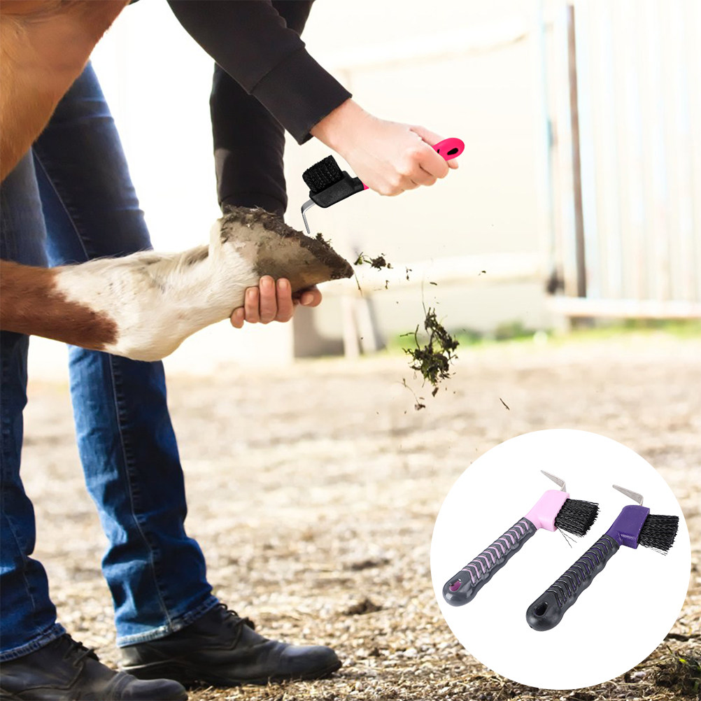 2Pcs Horse Hoof Pick with Brus - Brushing Boot Horse avaliação e preço