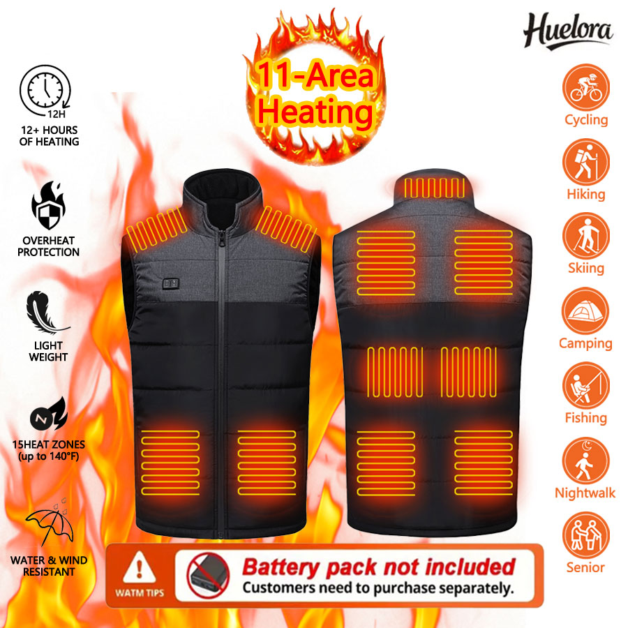 11 Area Heated Stand-collar Ve - Outdoor Sport Coat avaliação e preço