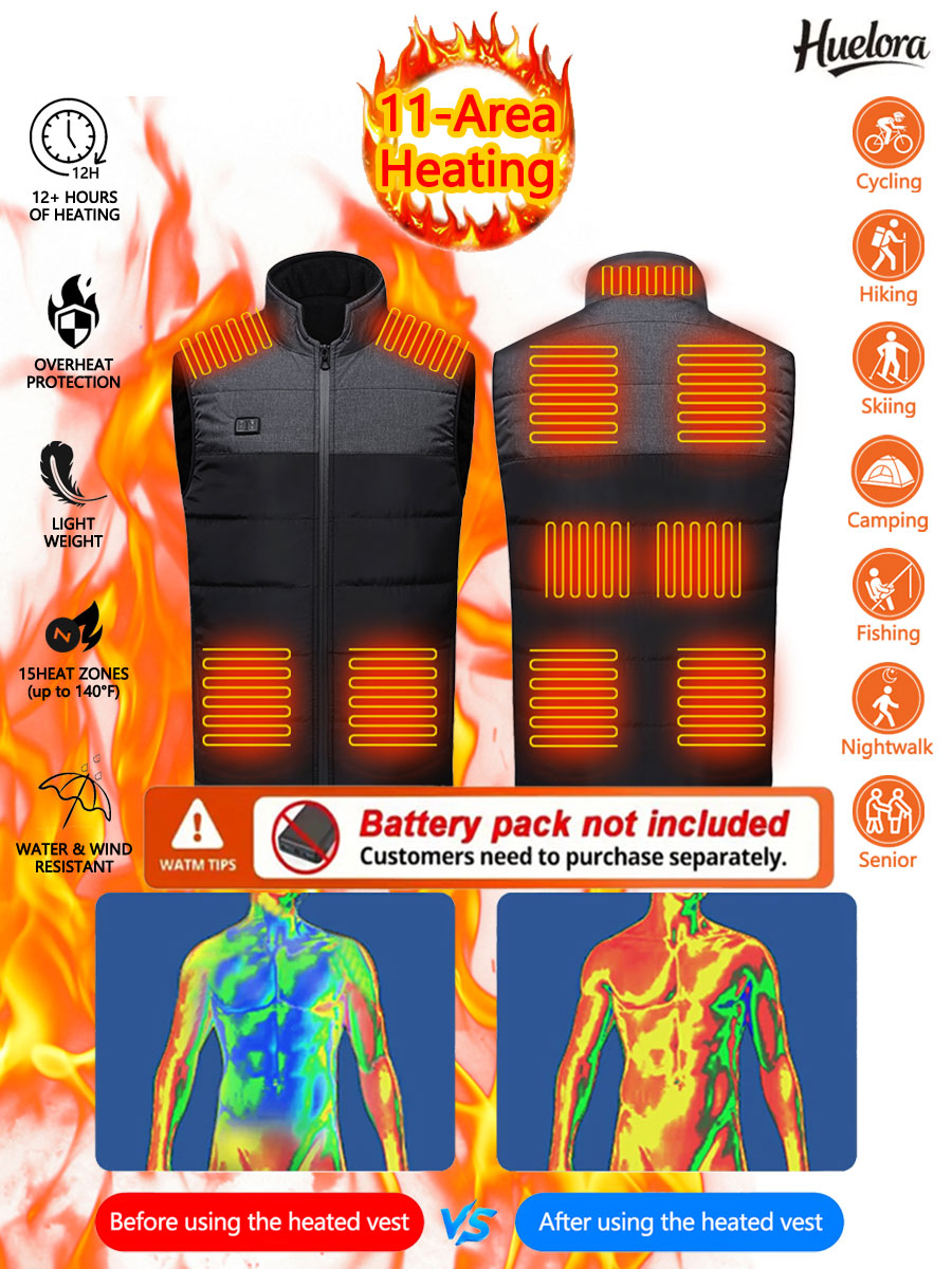 11 Area Heated Stand-collar Ve - Outdoor Sport Coat avaliação e preço